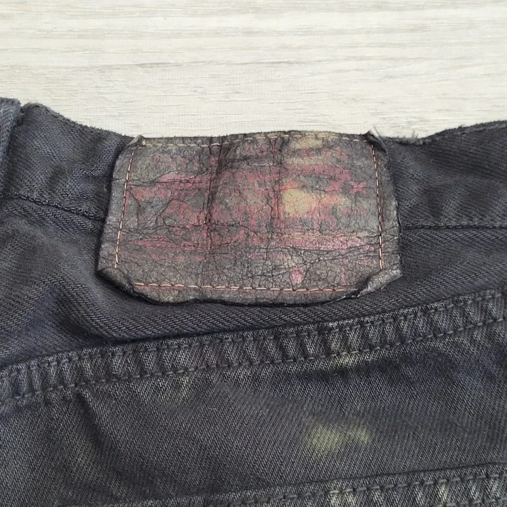 🖤Vintage Levi's XX Black Tie-Dye Jeans Men 27x30 Grunge Punk Camo Made USA 1996